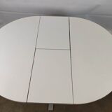 Round table 70 year white chromed