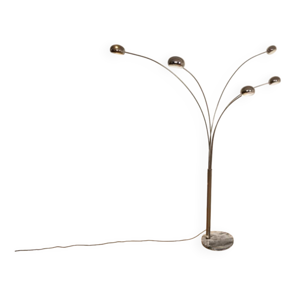 Lampe de sol au design vintage Cottex Suède 5 bras