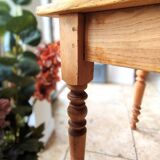 Table de drapier en chêne massif doré 230x73cm deux tiroirs