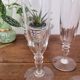 Set of 3 crystal champagne glasses