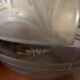 Vase art deco d'argyl annees 30 en verre souffle et decor floral a l'acide