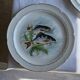 Set of 6 vintage Limoges porcelain plates with fish design.