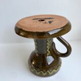 Ceramic candle holder italy 70s