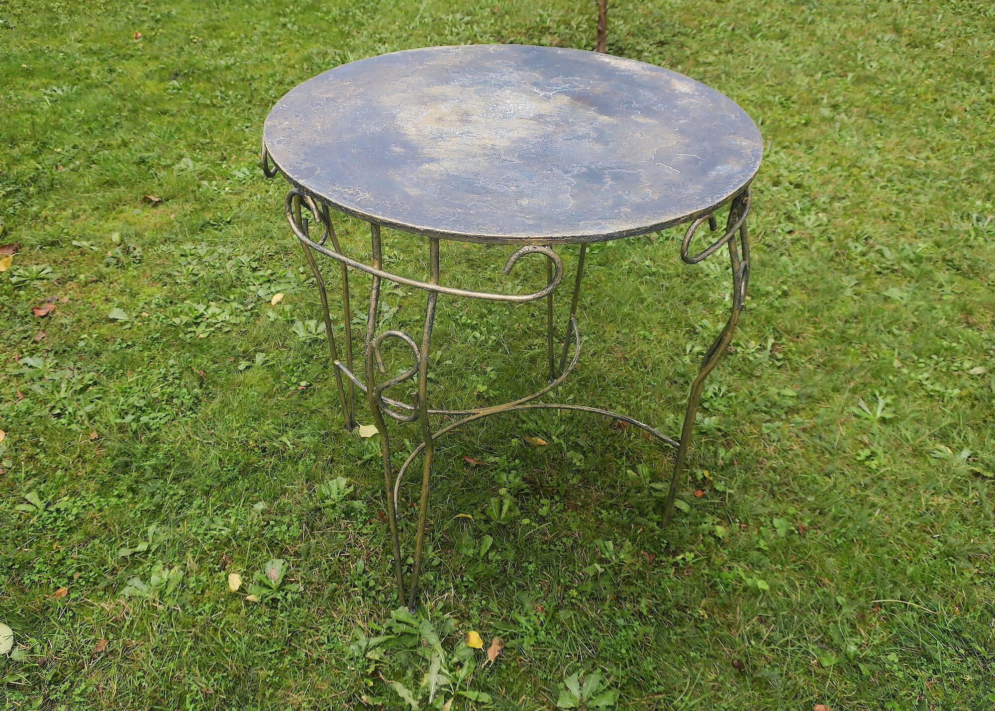 Mid century painted iron patio or garden table, 1960s