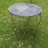 Mid century painted iron patio or garden table, 1960s
