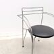 "Silver Moon" chair by Pascal Mourgue for Fermob in chrome and skai, France 1980