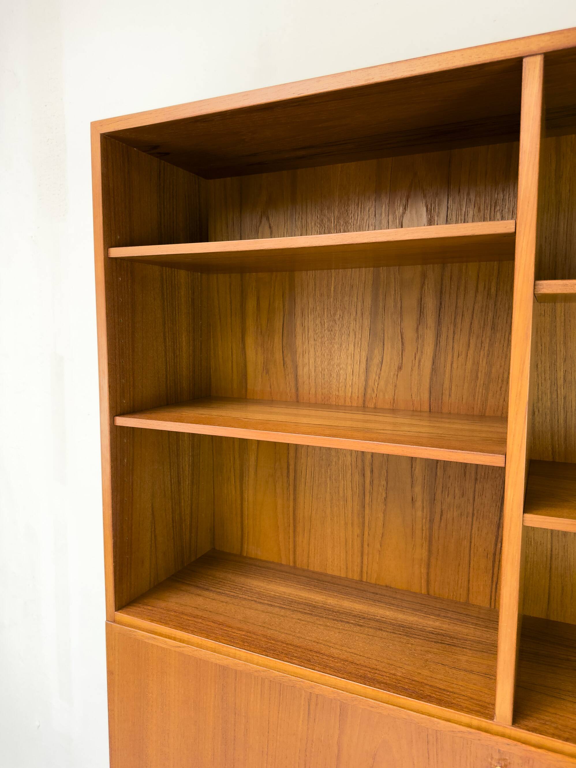 Vintage Teak Bookcase with Desk from Omann Jun, 1960s