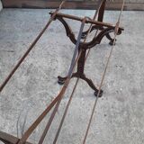 Table bistro double ep art deco 1930 cast marble