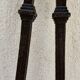 Large fireplace tongs and shovel from the 19th century.