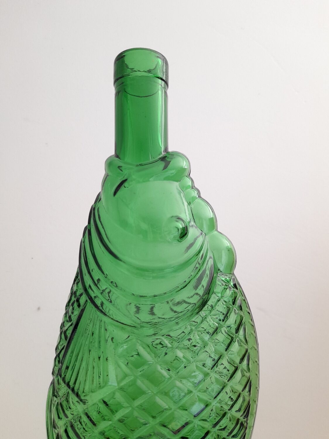 Bottle fish vase soliflore Empoli 60s