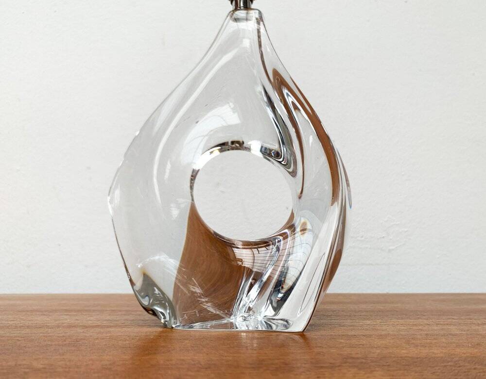 French glass table lamp from the mid-century by Daum, 1960s.