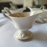 Luxury service of 16 pieces in pearlescent art porcelain - Signed DR PERLA, 1991