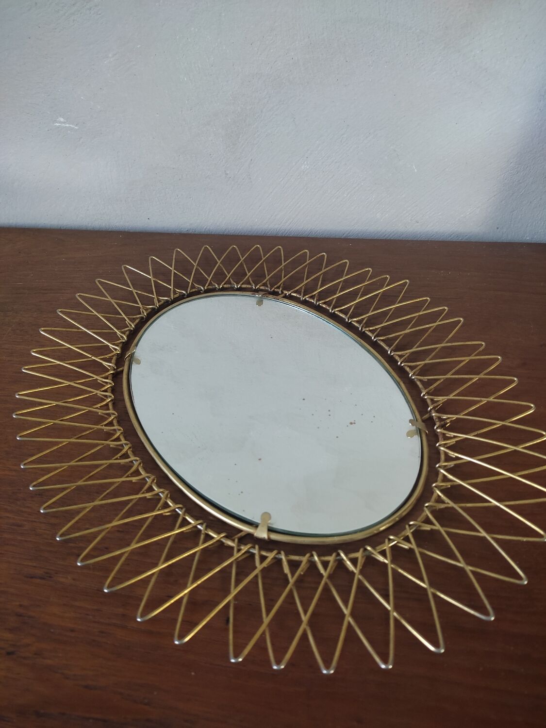 Retractable sun mirror, 34x27 cm