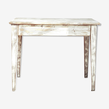 Patinated wooden console