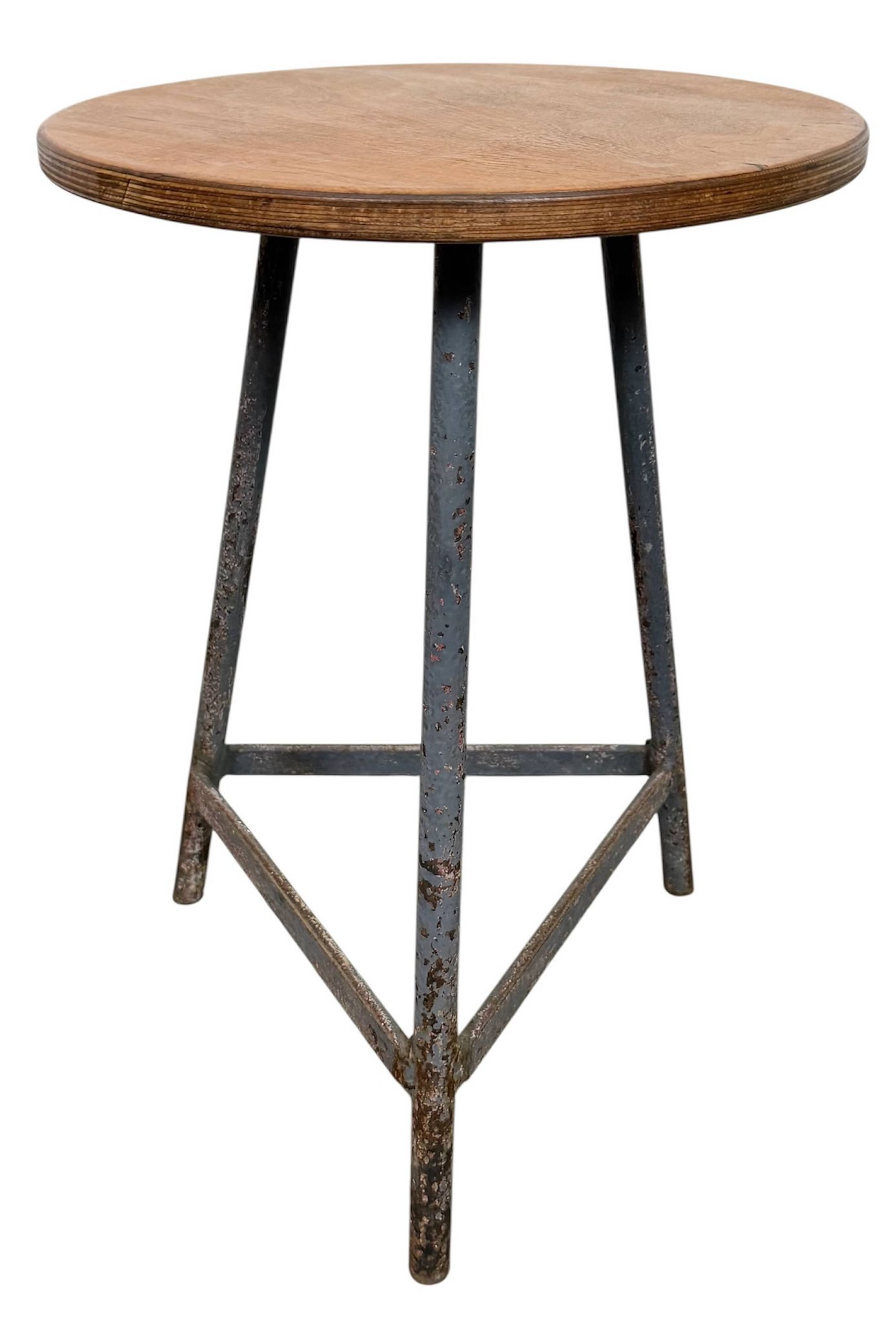 Tabouret d'atelier industriel gris, années 1960