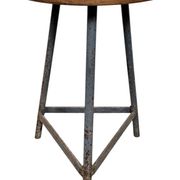Tabouret d'atelier industriel gris, années 1960