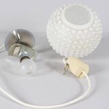 2-piece set Bubble Space Age opal glass ceiling lamps/ceiling lights by Rolf Krüger for Staff, Germany, 1970s.