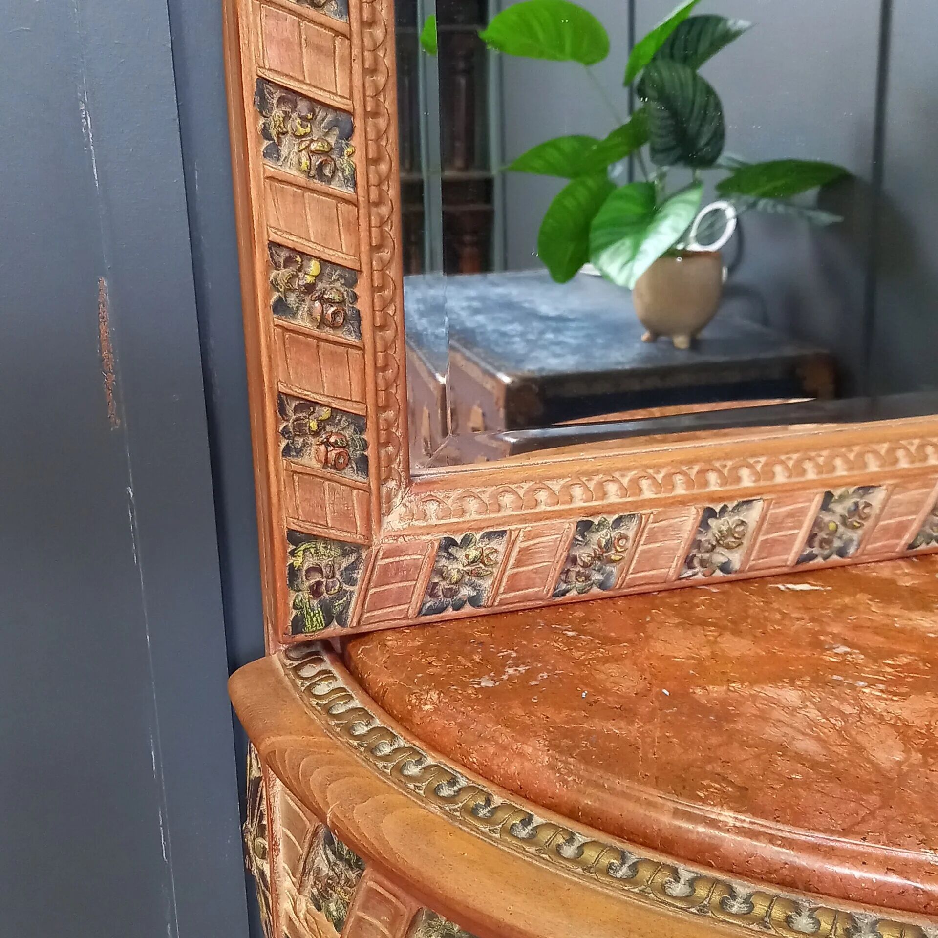 Table console avec miroir