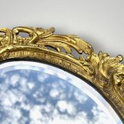 Bougeoirs mural en bronze à 2 feux et miroir biseauté
