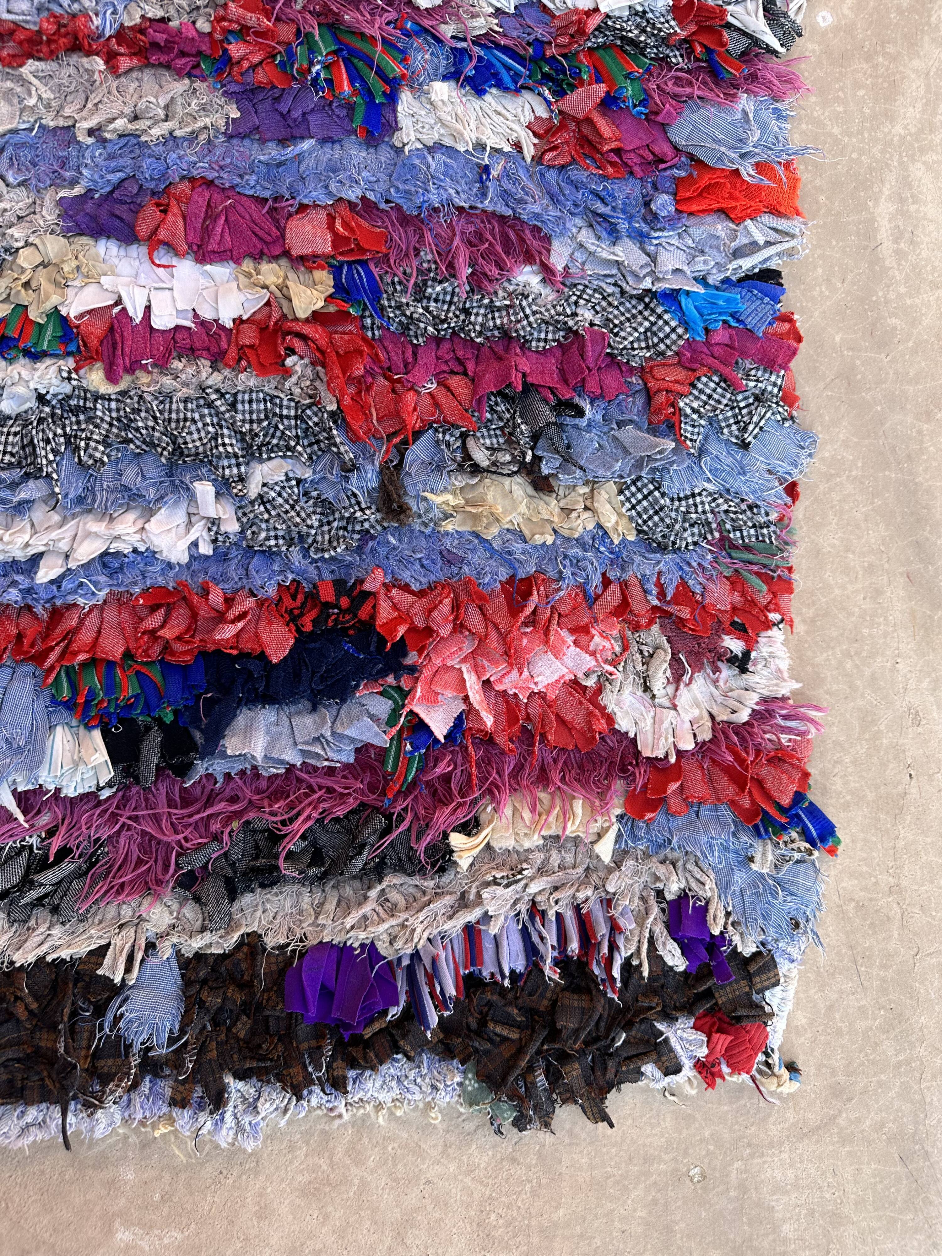 Moroccan carpet boucherouite colored - 75 x 152 cm