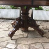 Oval table with walnut extensions Napoleon III era