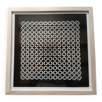 Victor Vasarely Kinetic Serigraph Deep V6