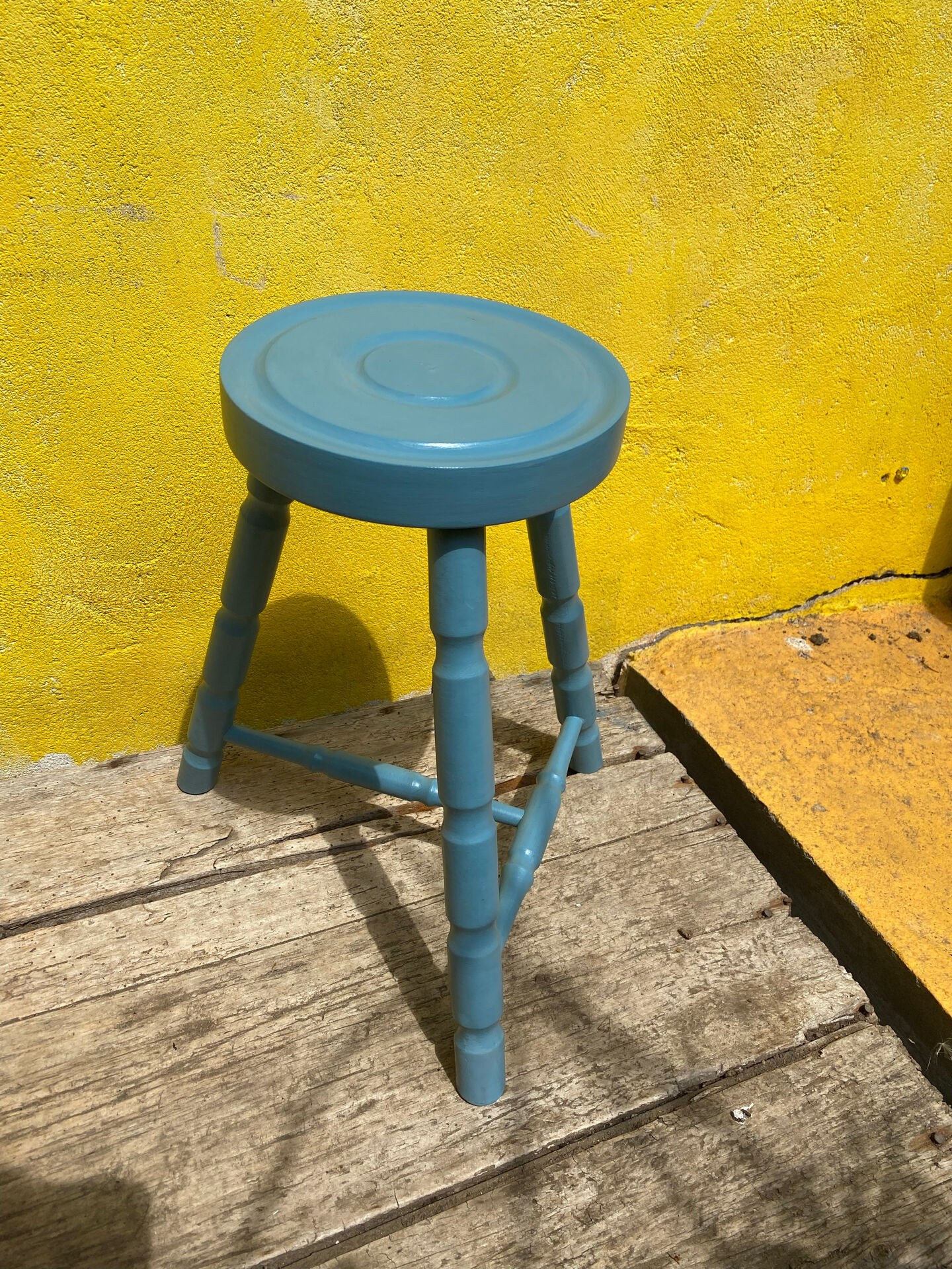 Tripode bleu vintage