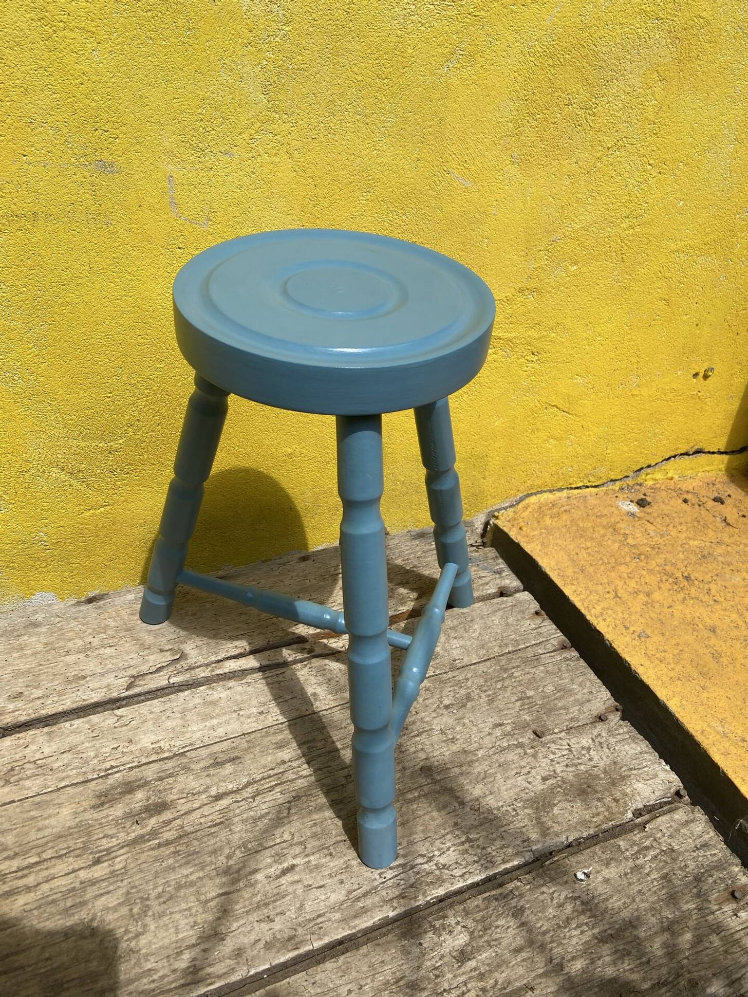 Vintage blue tripod
