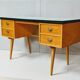 Vintage wooden desk / spindle feet