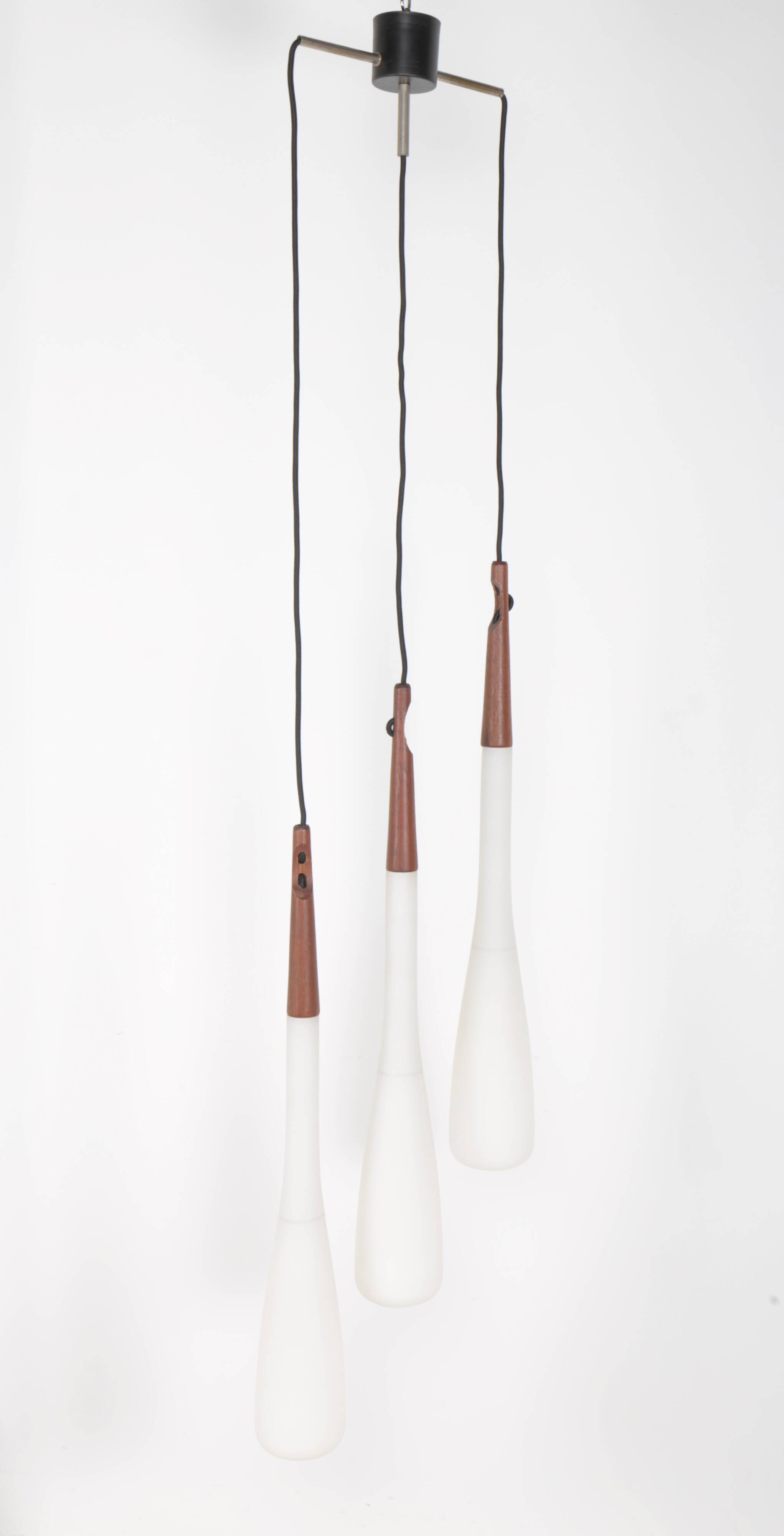 Drop pendant lamp by Uno & Östen Kristiansson for Luxus, Sweden, 1950s