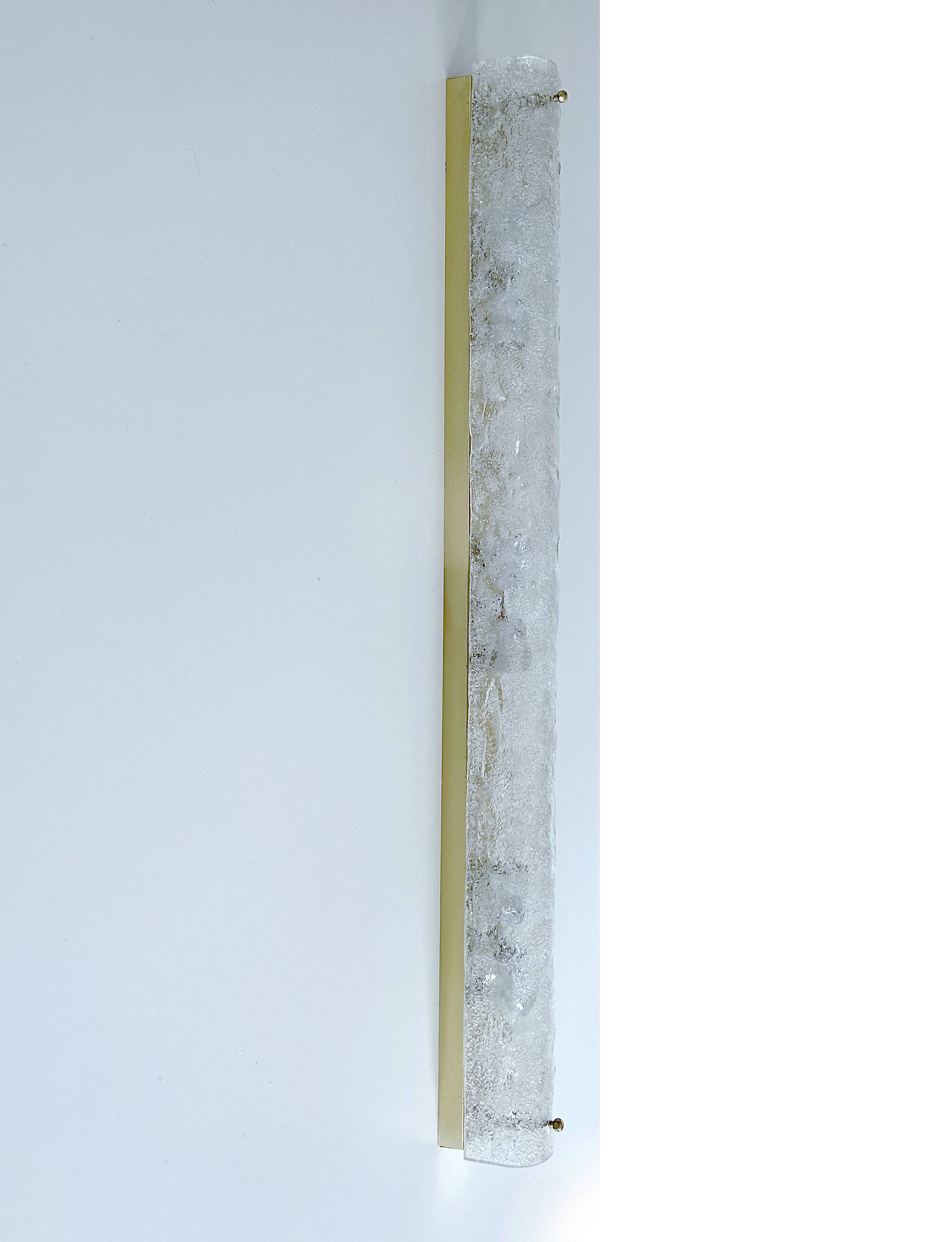 Large Vintage Murano Glass Brass Wall Lamp