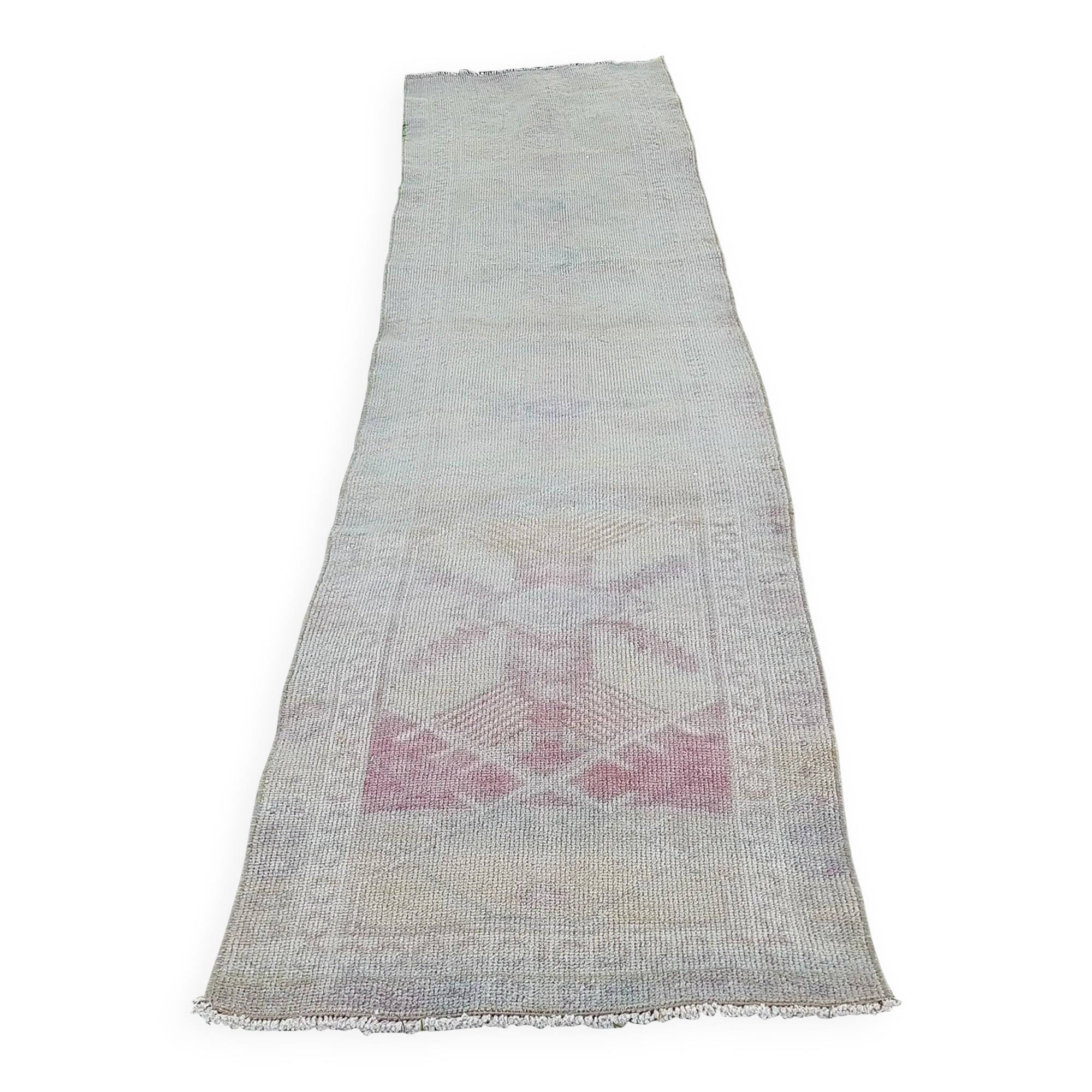 Vintage Turkish hallway rug 87x370 cm