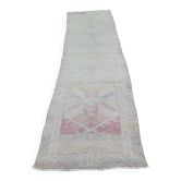 Vintage Turkish hallway rug 87x370 cm