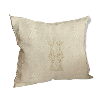 Cushion cover sabra cactus silk beige linen