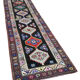 Hand-knotted decorative turkish purple runner carpet 88 cm x 384 cm