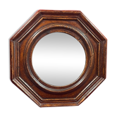 Original rustic mirror in moulded wood 40 cm