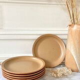 6 dessert plates made of sandstone