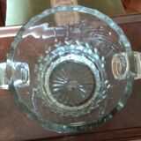 Ancien seau à champagne en cristal taillé main