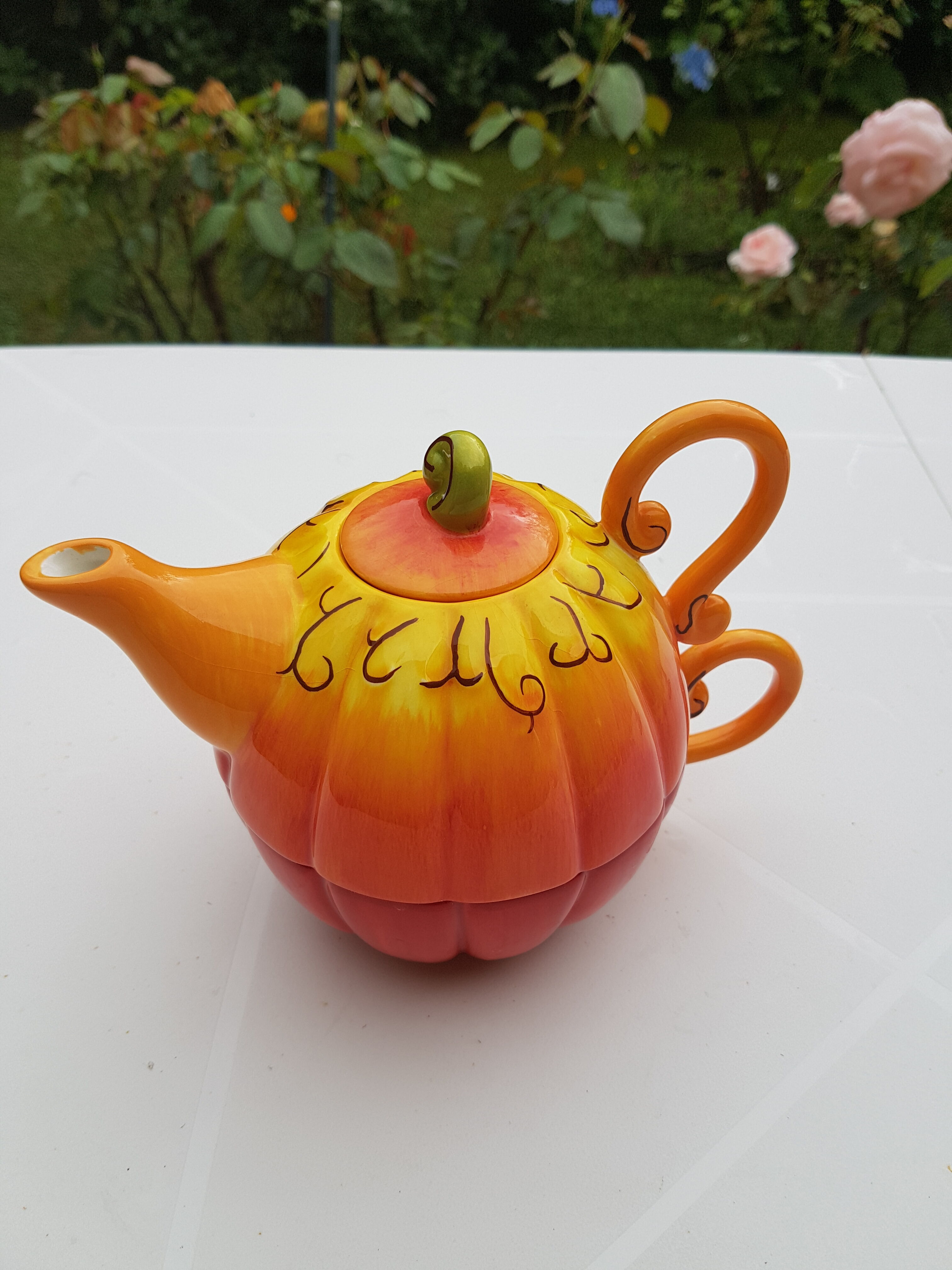 Pumpkin teapot