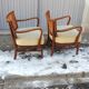 Paire de fauteuils vintage cannage