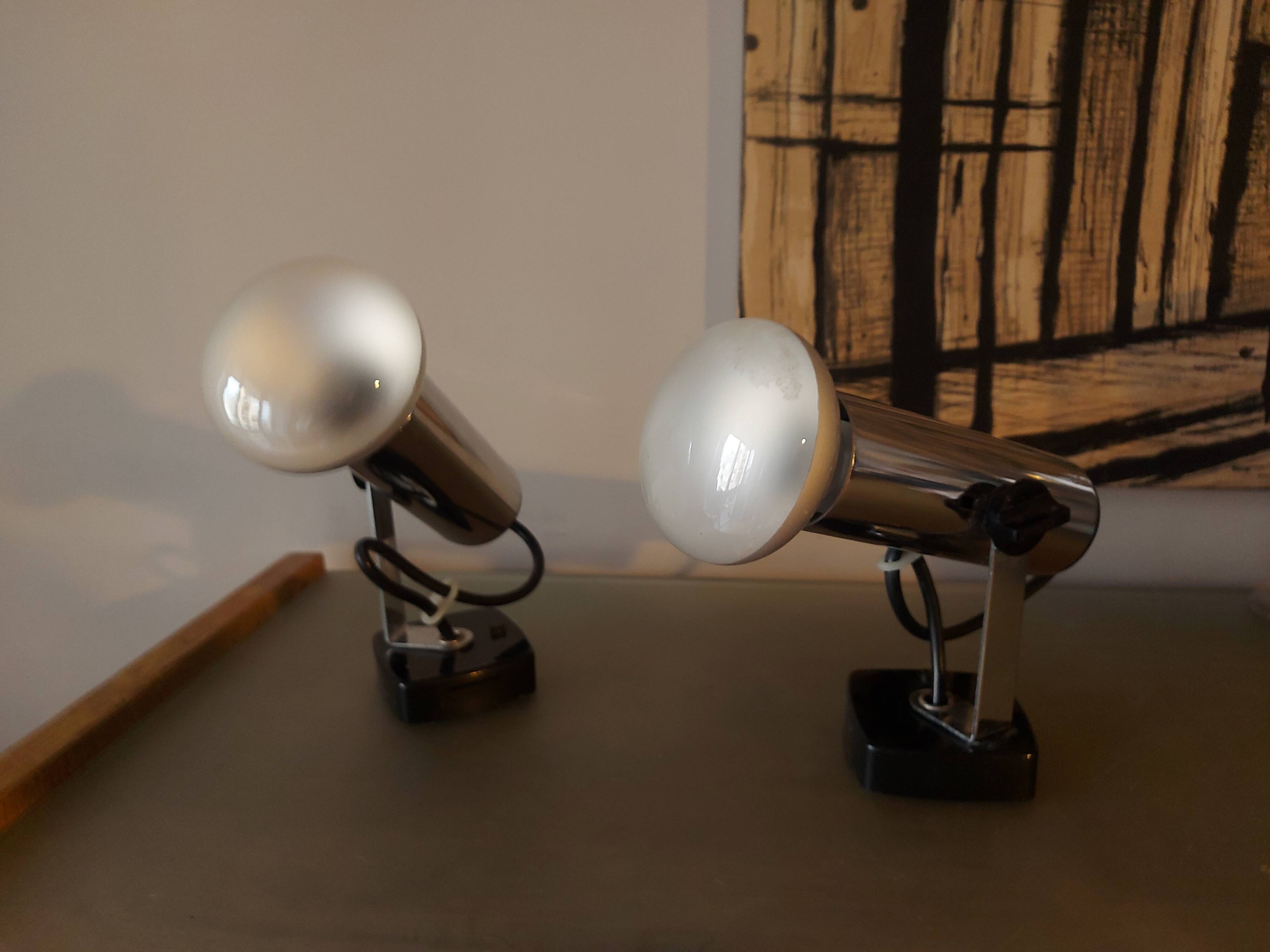 Two vintage Targetti spotlights