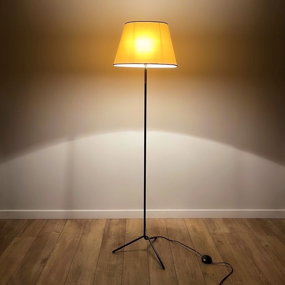 Design floor lamp 50s wired metal foot