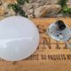 Half-globe opaline ceiling light