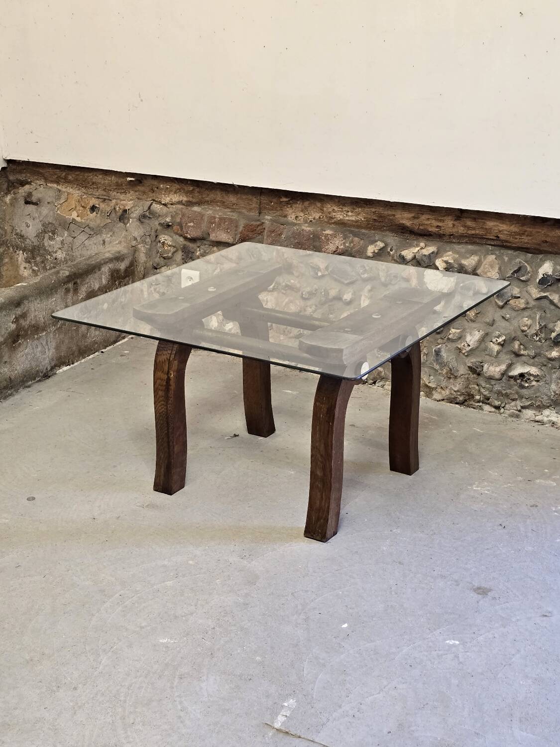 Table basse en verre Art Déco