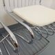 Set of 4 vintage Italian chairs by Gastone Rinaldi in chrome metal.