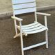 White folding garden armchair — Bistro style armchair