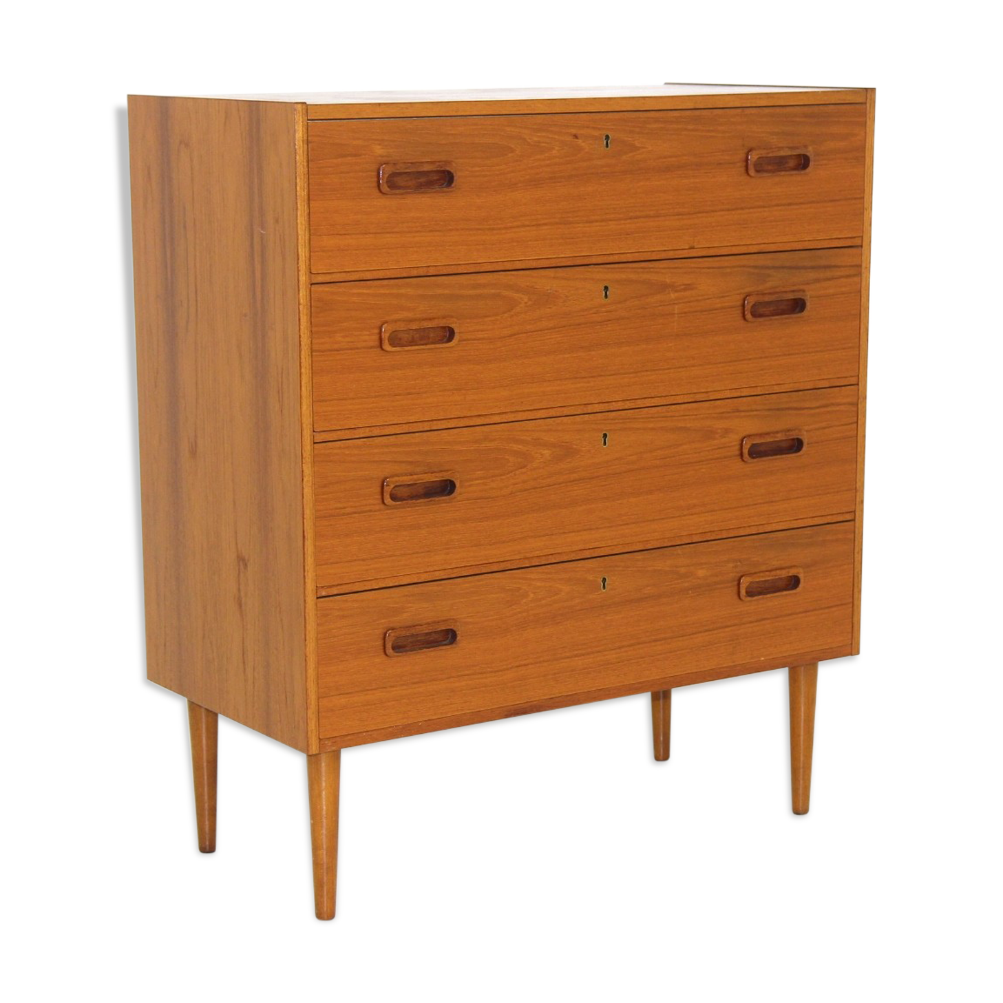 Teak chest of drawers, suede, 1960