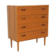 Teak chest of drawers, suede, 1960