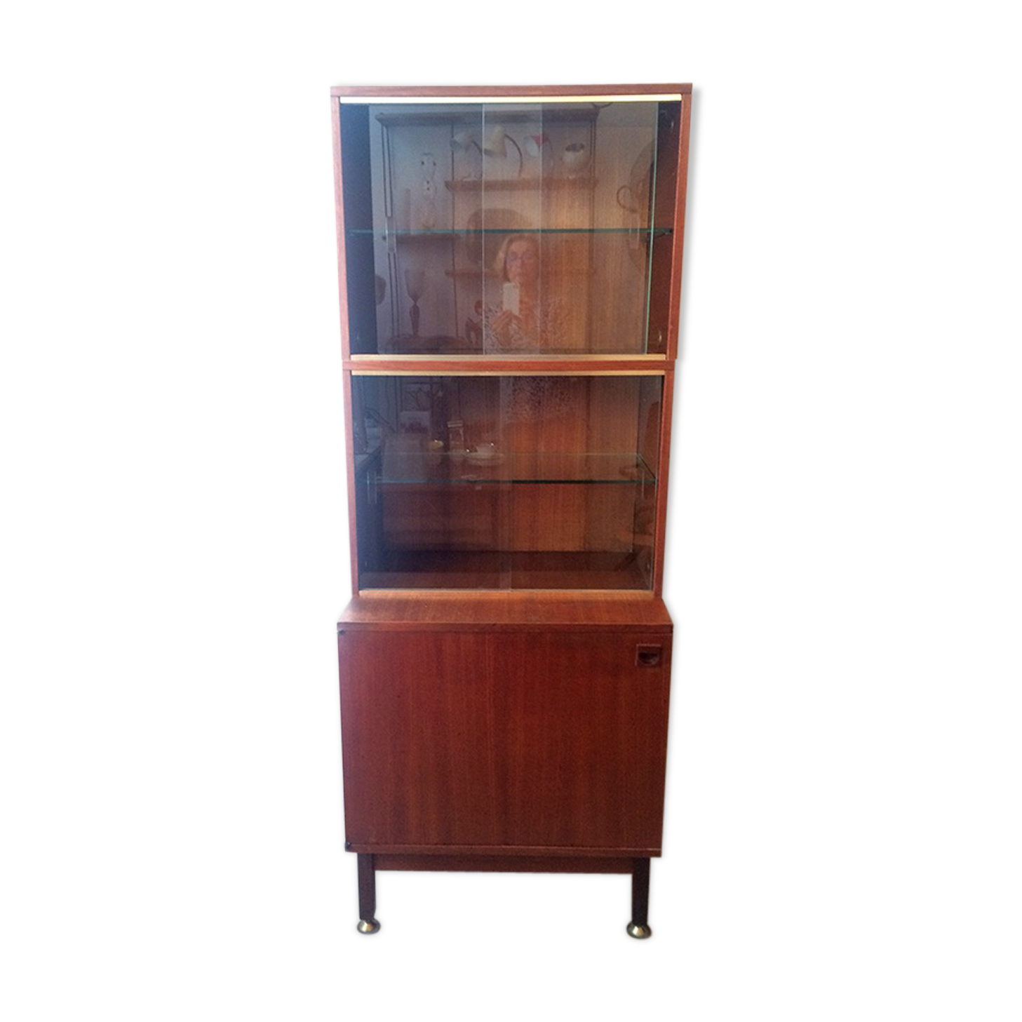 Bookcase in teak, André Montois 1950-60