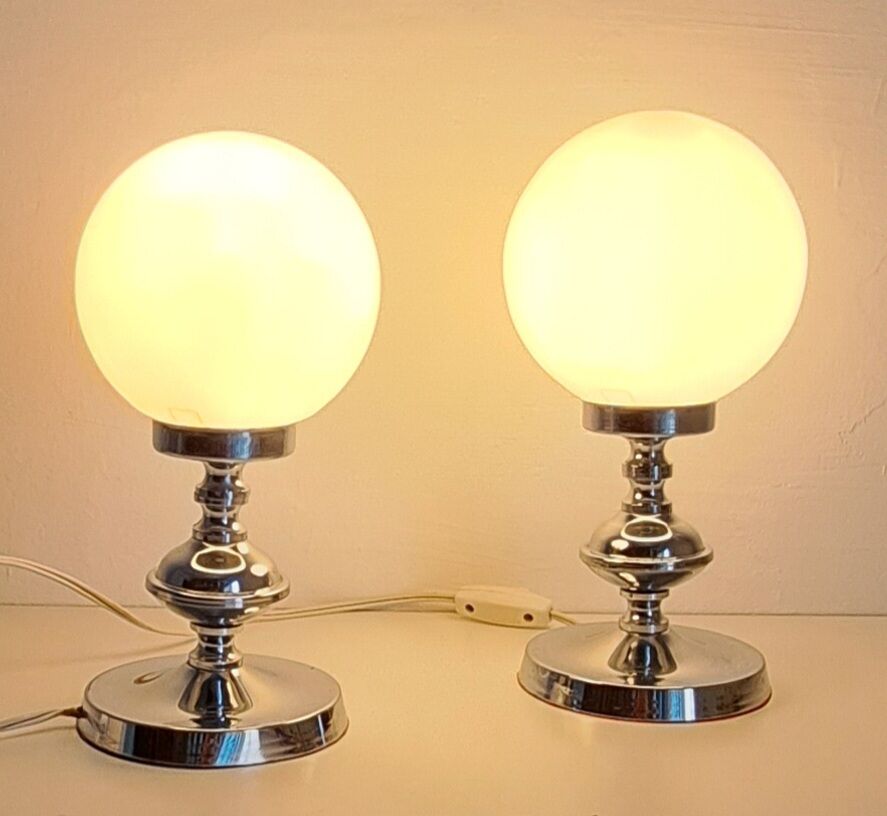 Pair of classic bedside lamps